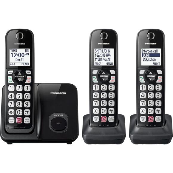 NEW Panasonic Cordless Phone Call Block, Bilingual Caller ID  KX-TGD813B - Picture 1 of 7